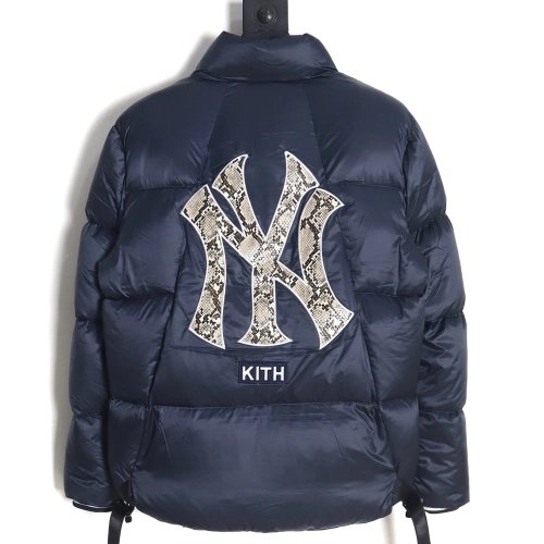 KITH MLB joint python pattern embroidered letter down jacket,MLB Jacket,Jacket,APPAREL