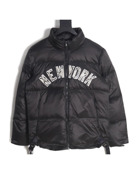 KITH MLB joint python pattern embroidered letter down jacket,MLB Jacket,Jacket,APPAREL