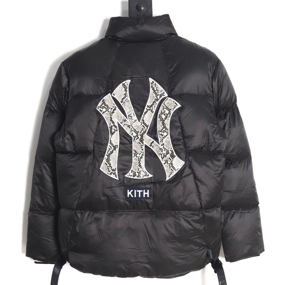 KITH MLB joint python pattern embroidered letter down jacket,MLB Jacket,Jacket,APPAREL