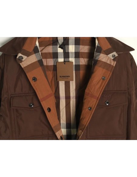 Burberry hem check reversible cotton jacket,Burberry Jacket,Jacket,APPAREL