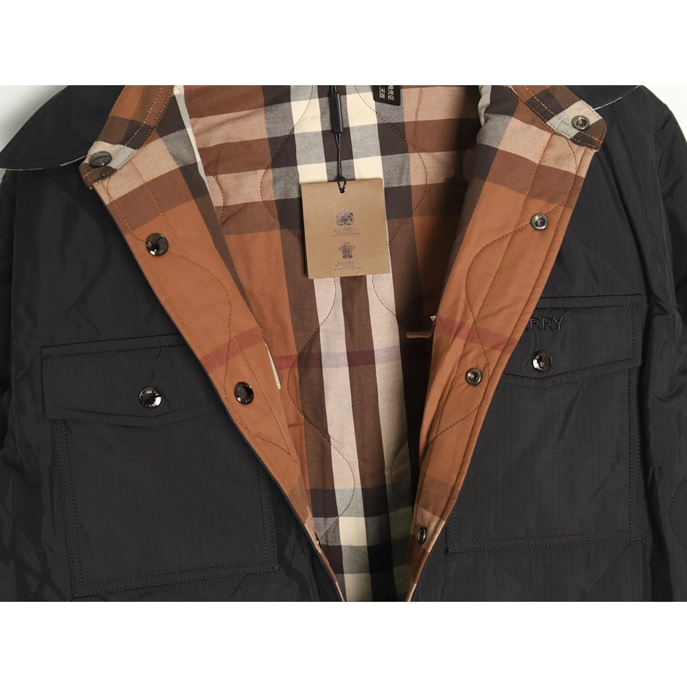 Burberry hem check reversible cotton jacket,Burberry Jacket,Jacket,APPAREL