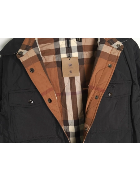 Burberry hem check reversible cotton jacket,Burberry Jacket,Jacket,APPAREL