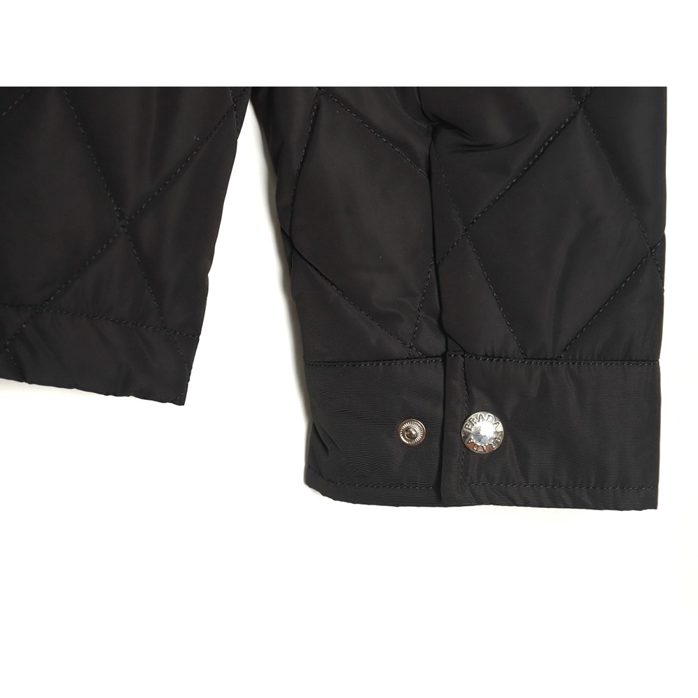 Prada chest square large pockets double zipper thin cotton jacket,Prada Jacket,Jacket,APPAREL
