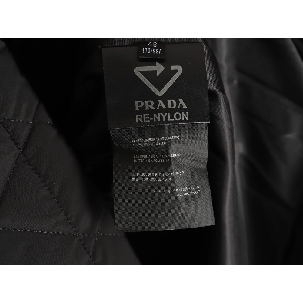 Prada chest square large pockets double zipper thin cotton jacket,Prada Jacket,Jacket,APPAREL