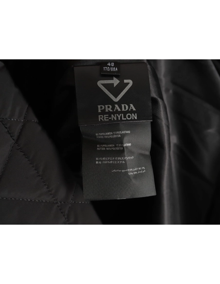 Prada chest square large pockets double zipper thin cotton jacket,Prada Jacket,Jacket,APPAREL