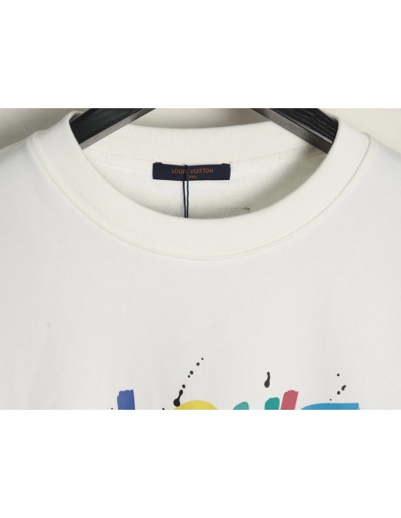 Louis Vuitton colorful presbyopic letter graffiti print crew neck sweatshirt,Louis Vuitton Sweatshirt,Sweatshirt,APPAREL