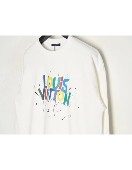 Louis Vuitton colorful presbyopic letter graffiti print crew neck sweatshirt,Louis Vuitton Sweatshirt,Sweatshirt,APPAREL