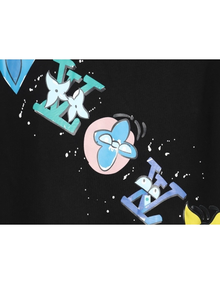 Louis Vuitton colorful presbyopic letter graffiti print crew neck sweatshirt,Louis Vuitton Sweatshirt,Sweatshirt,APPAREL