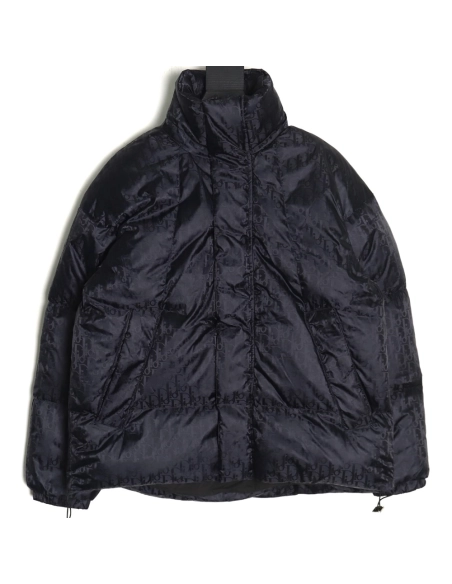 Dior all over printed obscure pattern jacquard lapel down jacket,Dior Jacket,Jacket,APPAREL