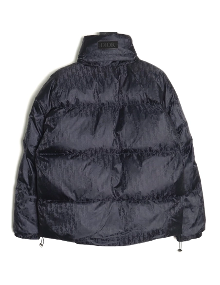 Dior all over printed obscure pattern jacquard lapel down jacket,Dior Jacket,Jacket,APPAREL