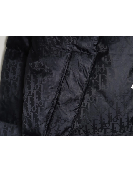 Dior all over printed obscure pattern jacquard lapel down jacket,Dior Jacket,Jacket,APPAREL