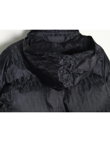 Dior all over printed obscure pattern jacquard lapel down jacket,Dior Jacket,Jacket,APPAREL