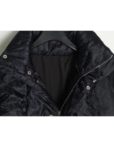 Dior all over printed obscure pattern jacquard lapel down jacket,Dior Jacket,Jacket,APPAREL