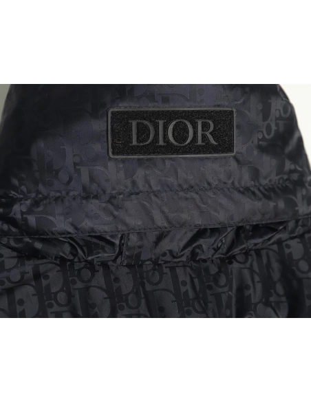 Dior all over printed obscure pattern jacquard lapel down jacket,Dior Jacket,Jacket,APPAREL
