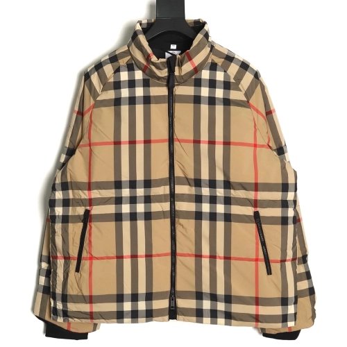 Burberry Classic Check Stripe Down Jacket,Burberry Jacket,Jacket,APPAREL