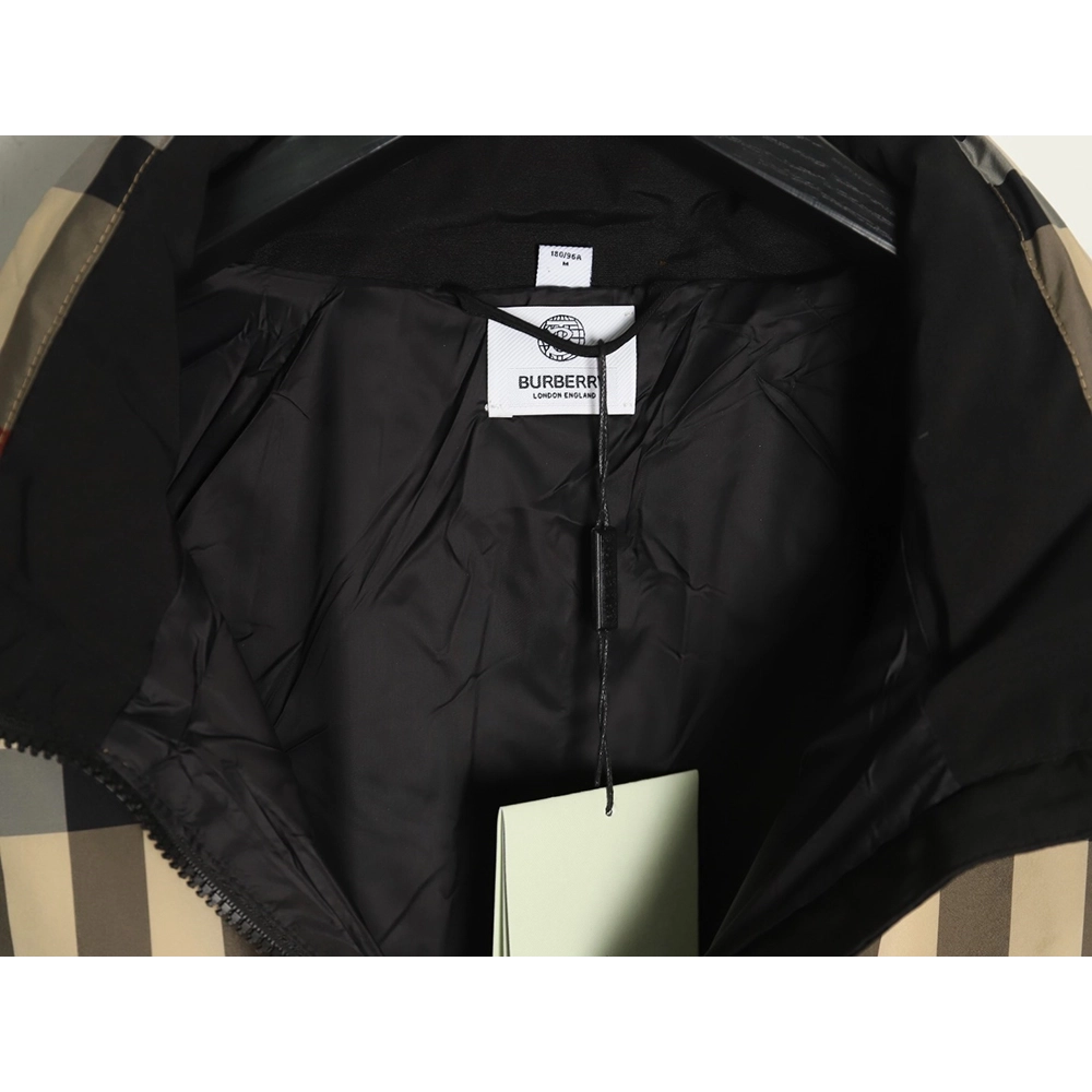 Burberry Classic Check Stripe Down Jacket,Burberry Jacket,Jacket,APPAREL