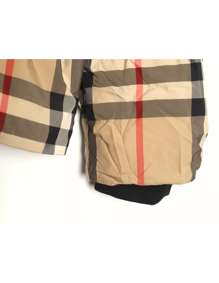 Burberry Classic Check Stripe Down Jacket,Burberry Jacket,Jacket,APPAREL