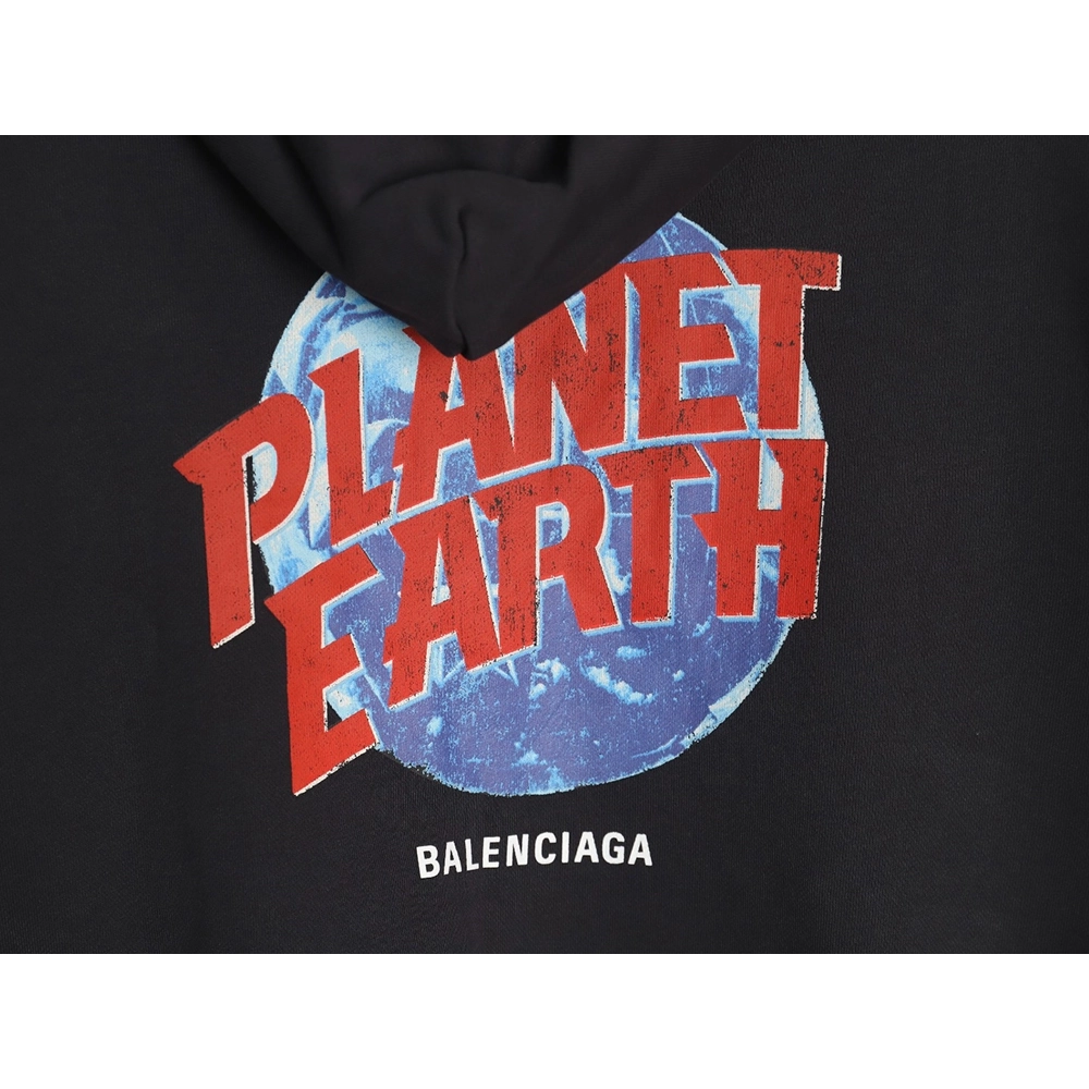 Balenciaga Jacket,Jacket,Clothing,Buy Cheap Discount Balenciaga globe pattern printed distressed zipper jacket