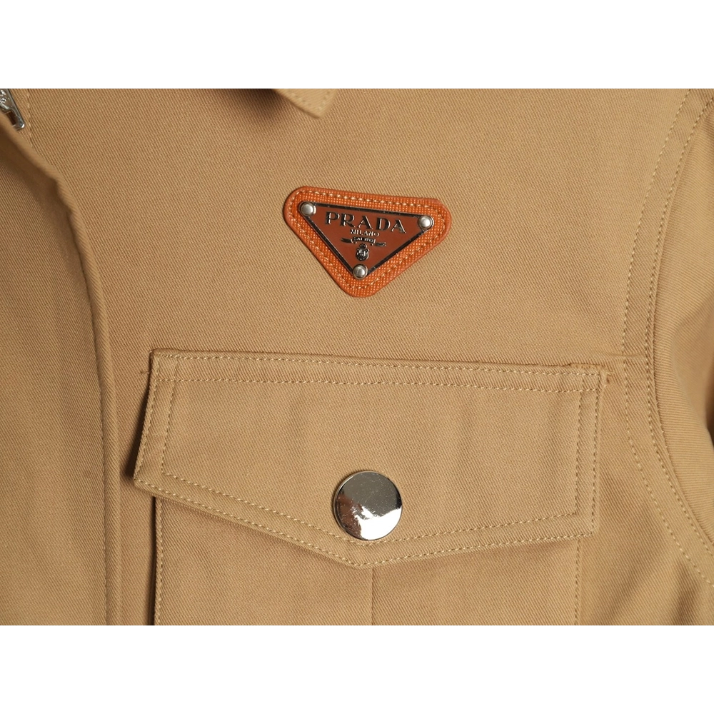 Prada Jacket,Jacket,Clothing,Buy Cheap Discount Prada logo elastic waist trench coat
