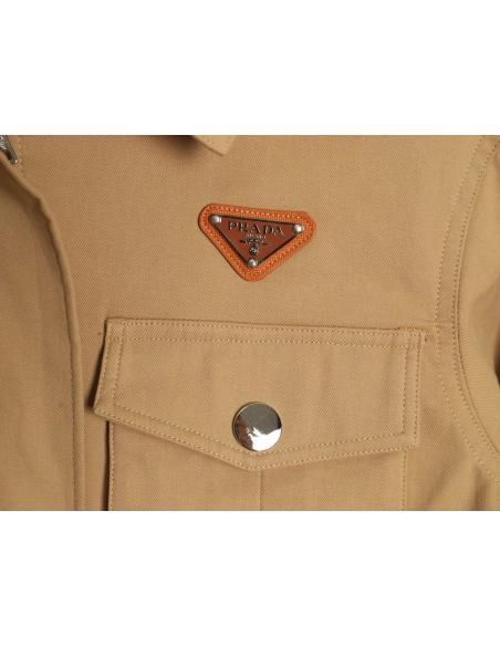 Prada Jacket,Jacket,Clothing,Buy Cheap Discount Prada logo elastic waist trench coat