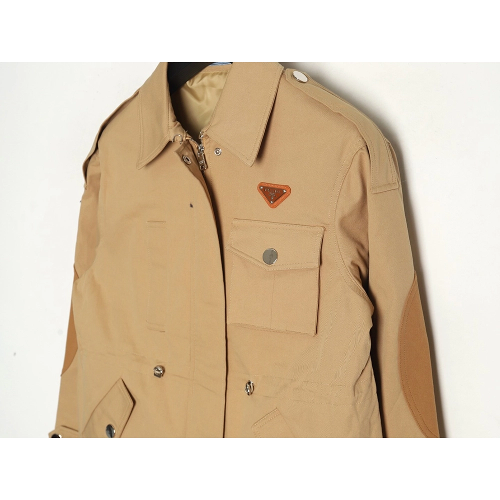 Prada Jacket,Jacket,Clothing,Buy Cheap Discount Prada logo elastic waist trench coat