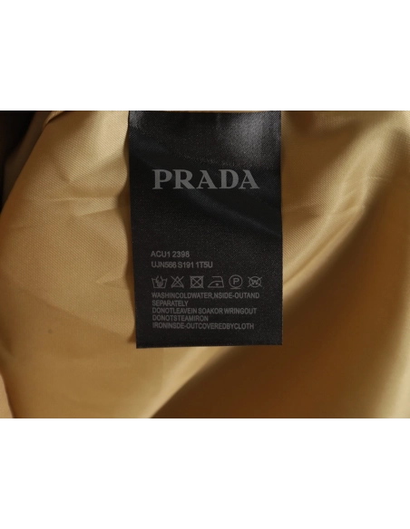 Prada Jacket,Jacket,Clothing,Buy Cheap Discount Prada logo elastic waist trench coat