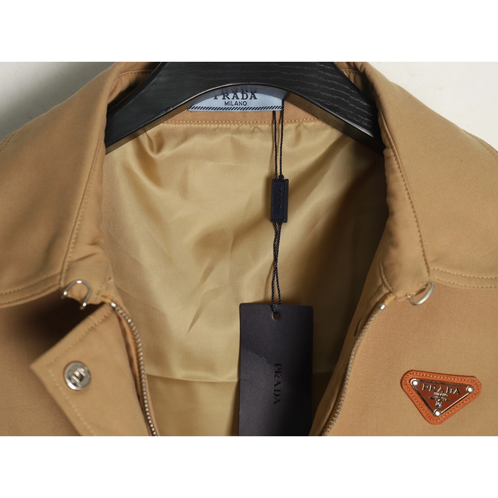 Prada Jacket,Jacket,Clothing,Buy Cheap Discount Prada logo elastic waist trench coat