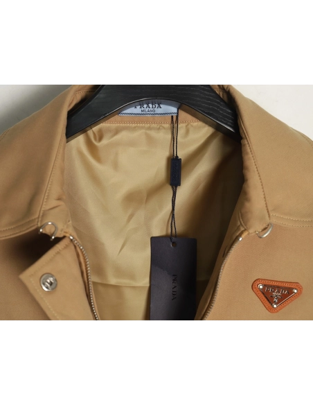 Prada Jacket,Jacket,Clothing,Buy Cheap Discount Prada logo elastic waist trench coat