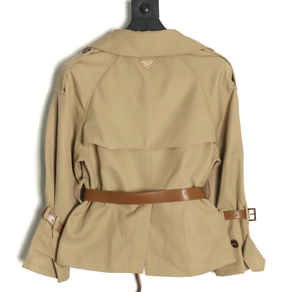 Prada Jacket,Jacket,Clothing,Buy Cheap Discount Prada corseted short belted trench coat