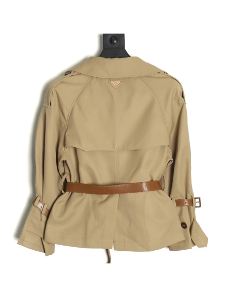Prada Jacket,Jacket,Clothing,Buy Cheap Discount Prada corseted short belted trench coat