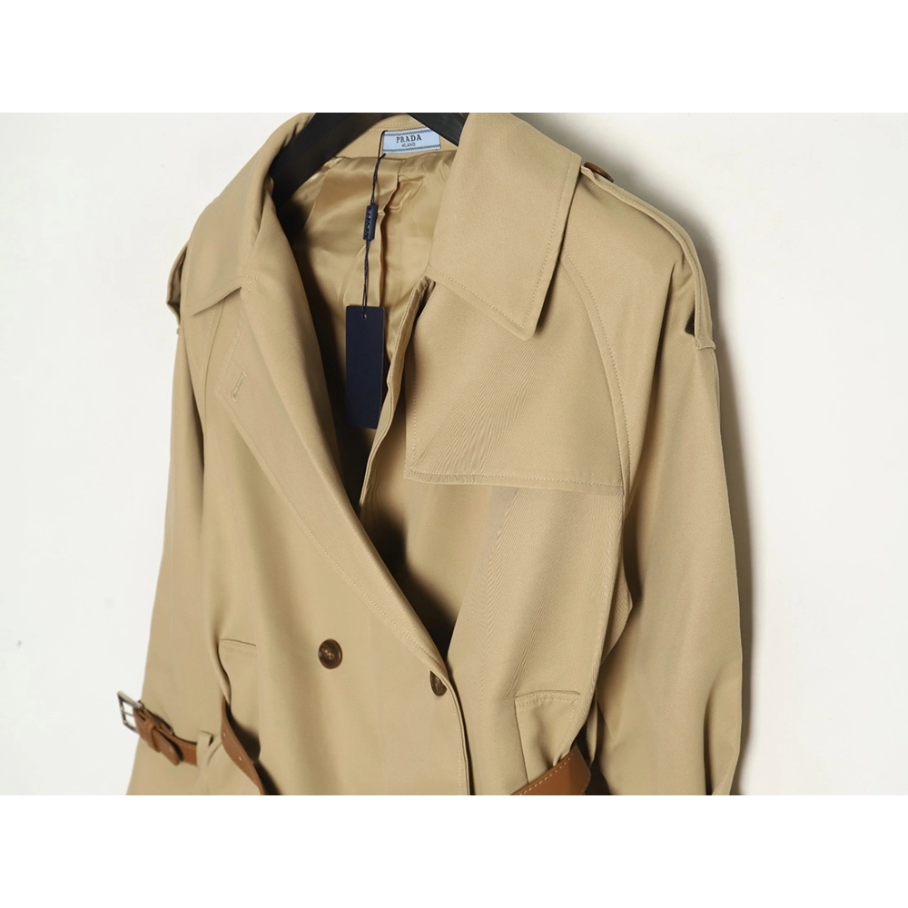Prada Jacket,Jacket,Clothing,Buy Cheap Discount Prada corseted short belted trench coat