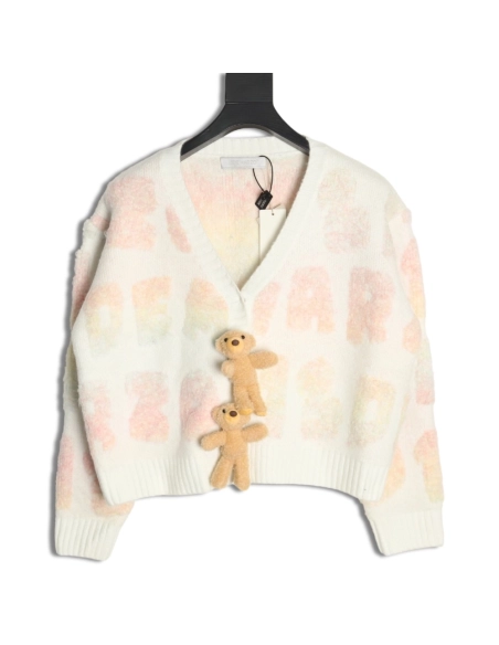 13De Marzo Sweater,in low price trust seller,Clothing,Buy Cheap Discount 13De Marzo Bear Cardigan Sweater