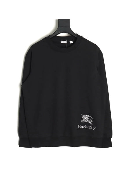 Burberry in low price trust seller,in low price trust seller,Clothing,Buy Cheap Discount Burberry hem embroidered war horse crew