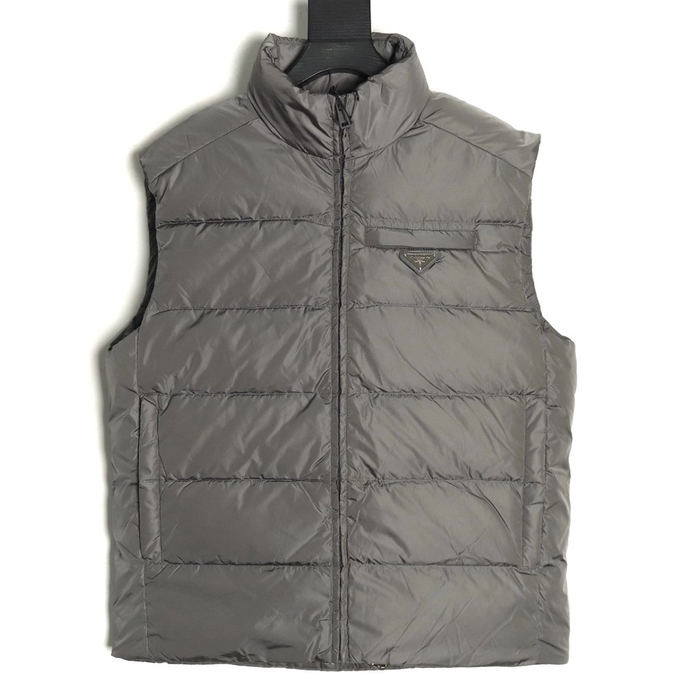 Prada Jacket,Jacket,Clothing,Buy Cheap Discount Prada classic triangle logo down vest