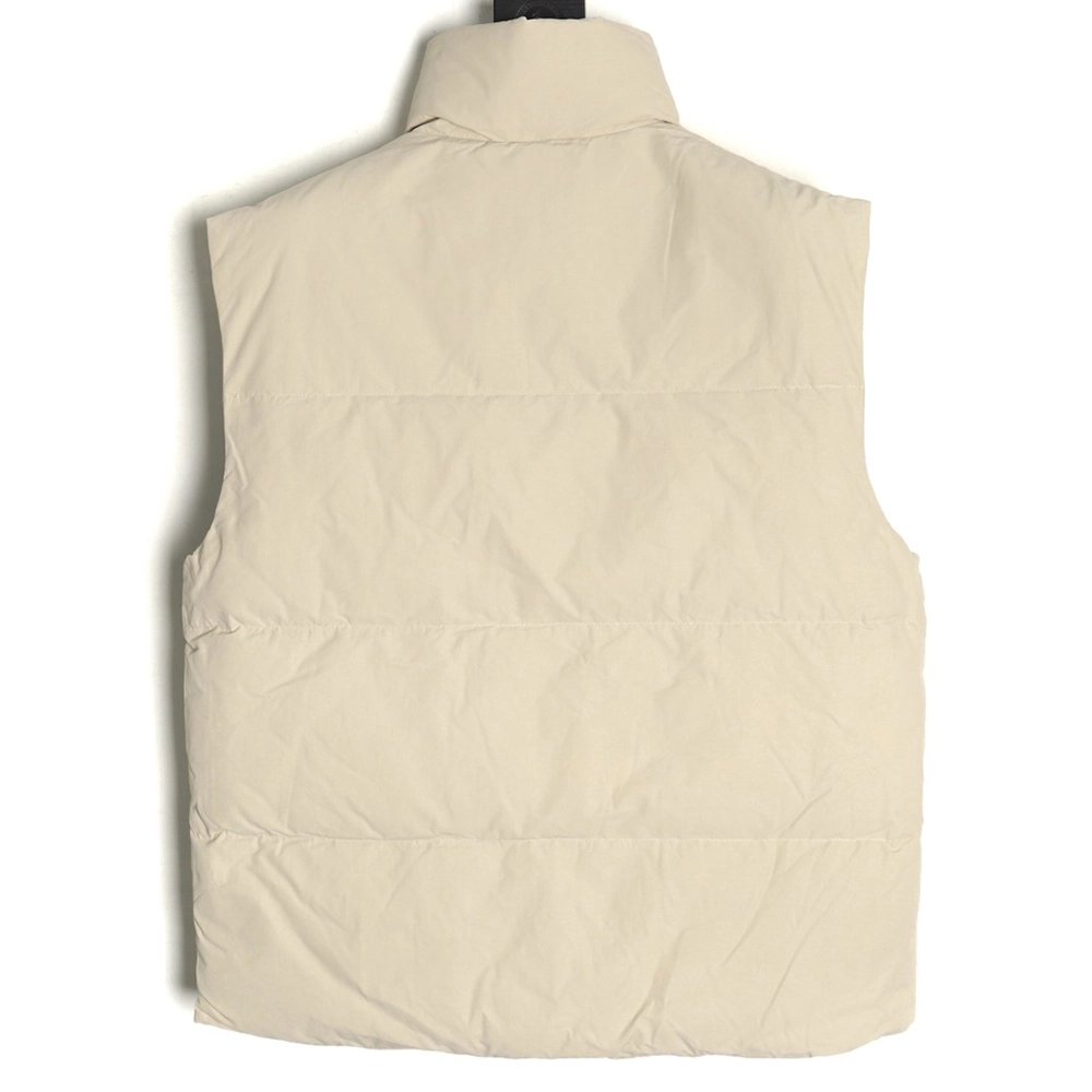 Prada Jacket,Jacket,Clothing,Buy Cheap Discount Prada Apricot Triangle Logo Down Vest