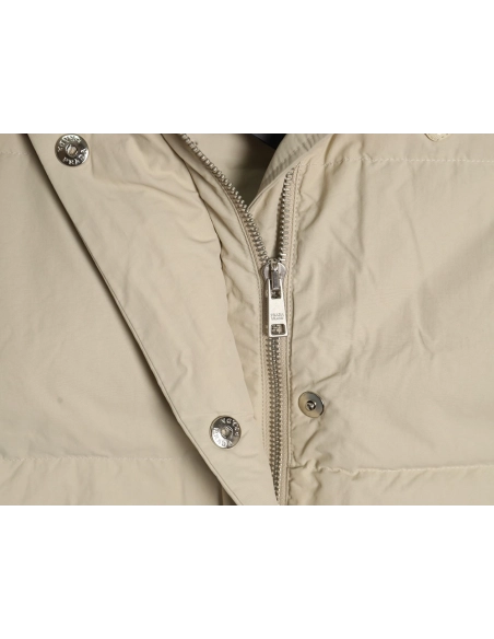 Prada Jacket,Jacket,Clothing,Buy Cheap Discount Prada Apricot Triangle Logo Down Vest