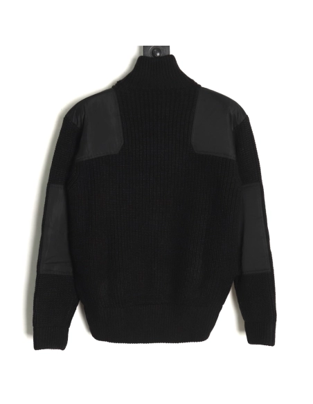 Prada Jacket,Jacket,Clothing,Buy Cheap Discount Prada triangle logo patchwork knitted sweater jacket