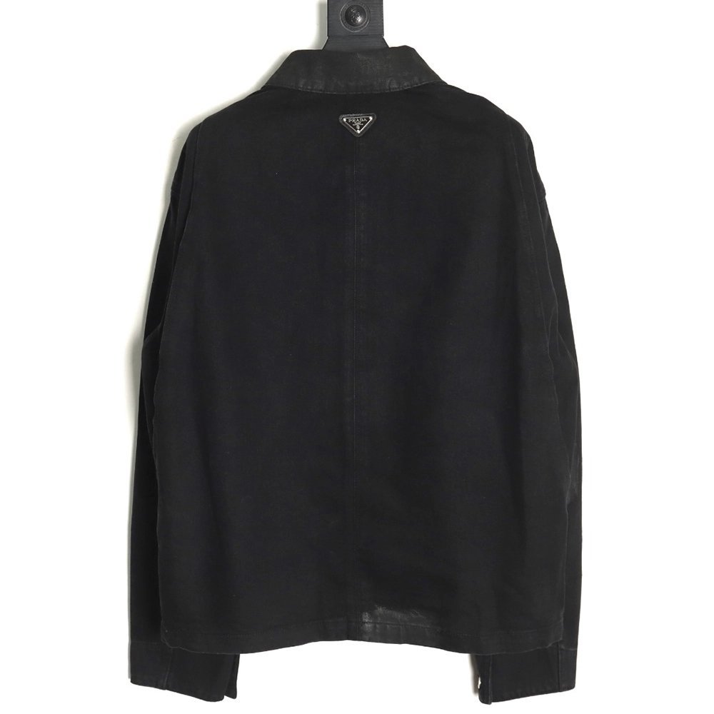 Prada Jacket,Jacket,Clothing,Buy Cheap Discount Prada Logo coated denim jacket