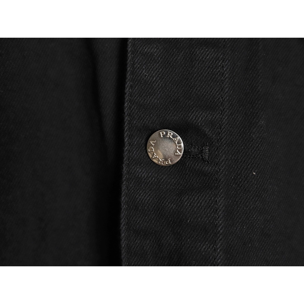 Prada Jacket,Jacket,Clothing,Buy Cheap Discount Prada Logo coated denim jacket