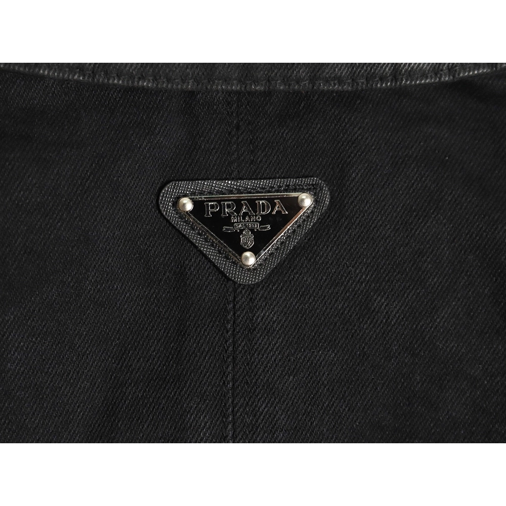 Prada Jacket,Jacket,Clothing,Buy Cheap Discount Prada Logo coated denim jacket