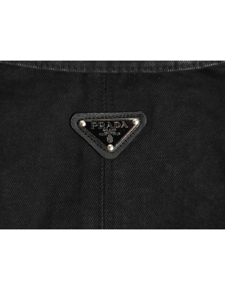 Prada Jacket,Jacket,Clothing,Buy Cheap Discount Prada Logo coated denim jacket