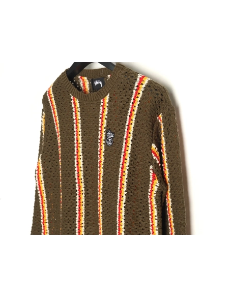 Stussy in low price trust seller,in low price trust seller,Clothing,Buy Cheap Discount Stussy Patta Logo Stripe Loose Crewneck S