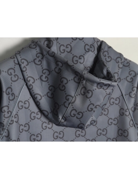 Gucci Jacket,Jacket,Clothing,Buy Cheap Discount Gucci all over double G jacquard webbing hooded jacket
