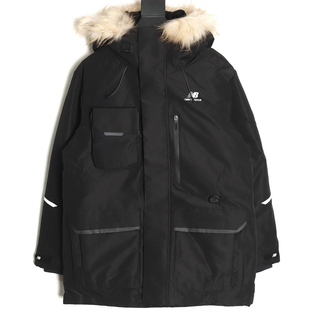 New Balance Jacket,Jacket,Clothing,Buy Cheap Discount New Balance midlength fourpocket large fur collar down jacket