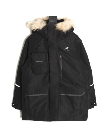 New Balance Jacket,Jacket,Clothing,Buy Cheap Discount New Balance midlength fourpocket large fur collar down jacket