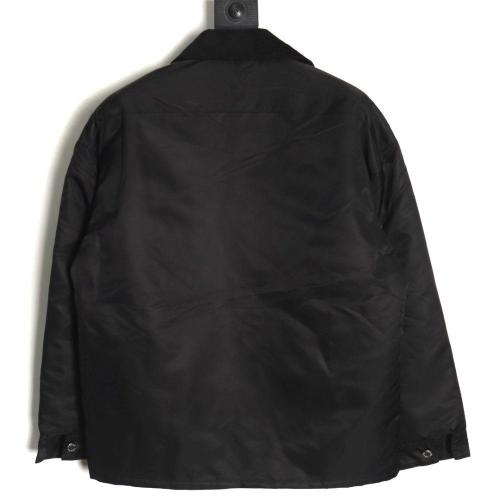 Prada Jacket,Jacket,Clothing,Buy Cheap Discount Prada triangle logo nylon lapel jacket