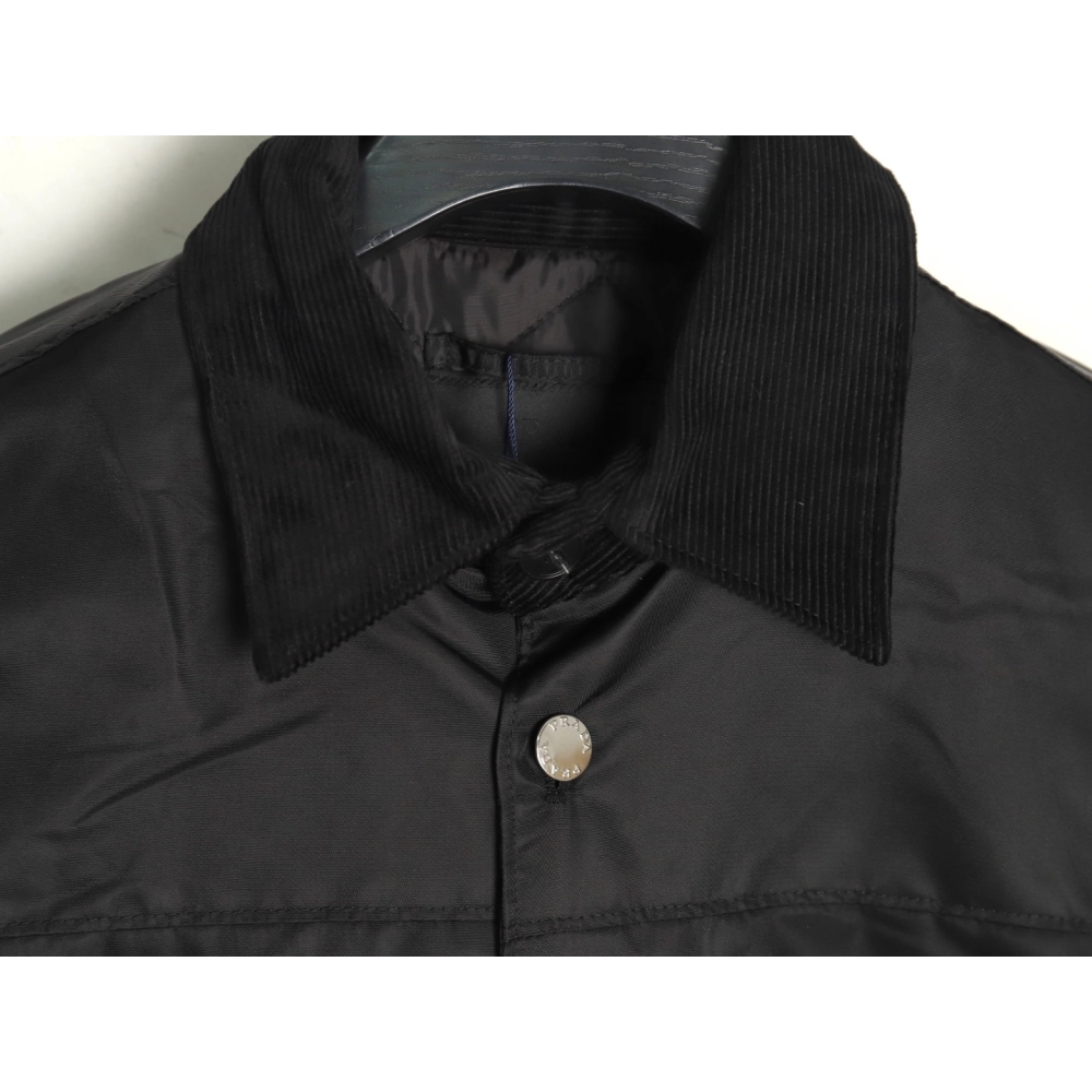 Prada Jacket,Jacket,Clothing,Buy Cheap Discount Prada triangle logo nylon lapel jacket