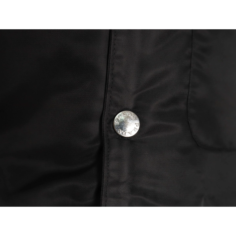 Prada Jacket,Jacket,Clothing,Buy Cheap Discount Prada triangle logo nylon lapel jacket