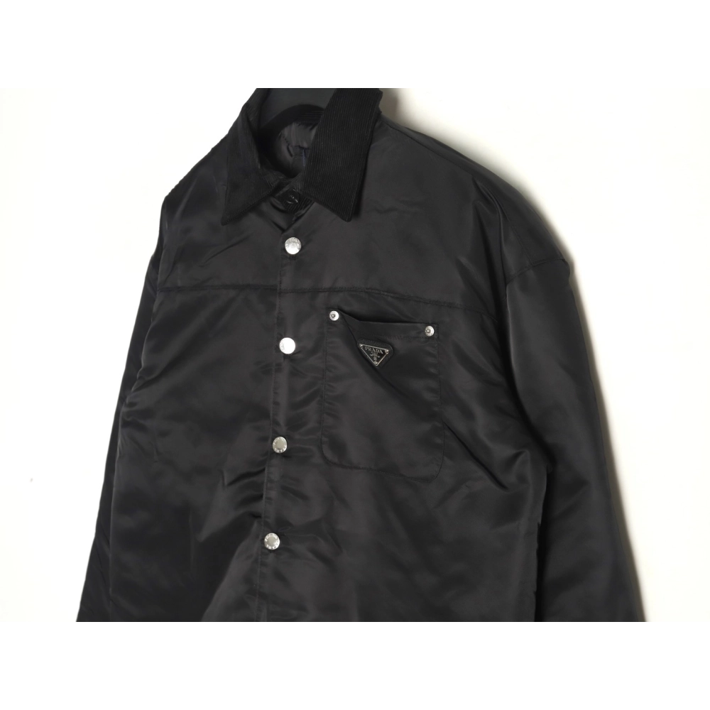 Prada Jacket,Jacket,Clothing,Buy Cheap Discount Prada triangle logo nylon lapel jacket