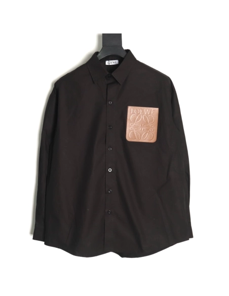 Loewe Shirt,Shirt,Clothing,Buy Cheap Discount Loewe leather logo pocket shirt